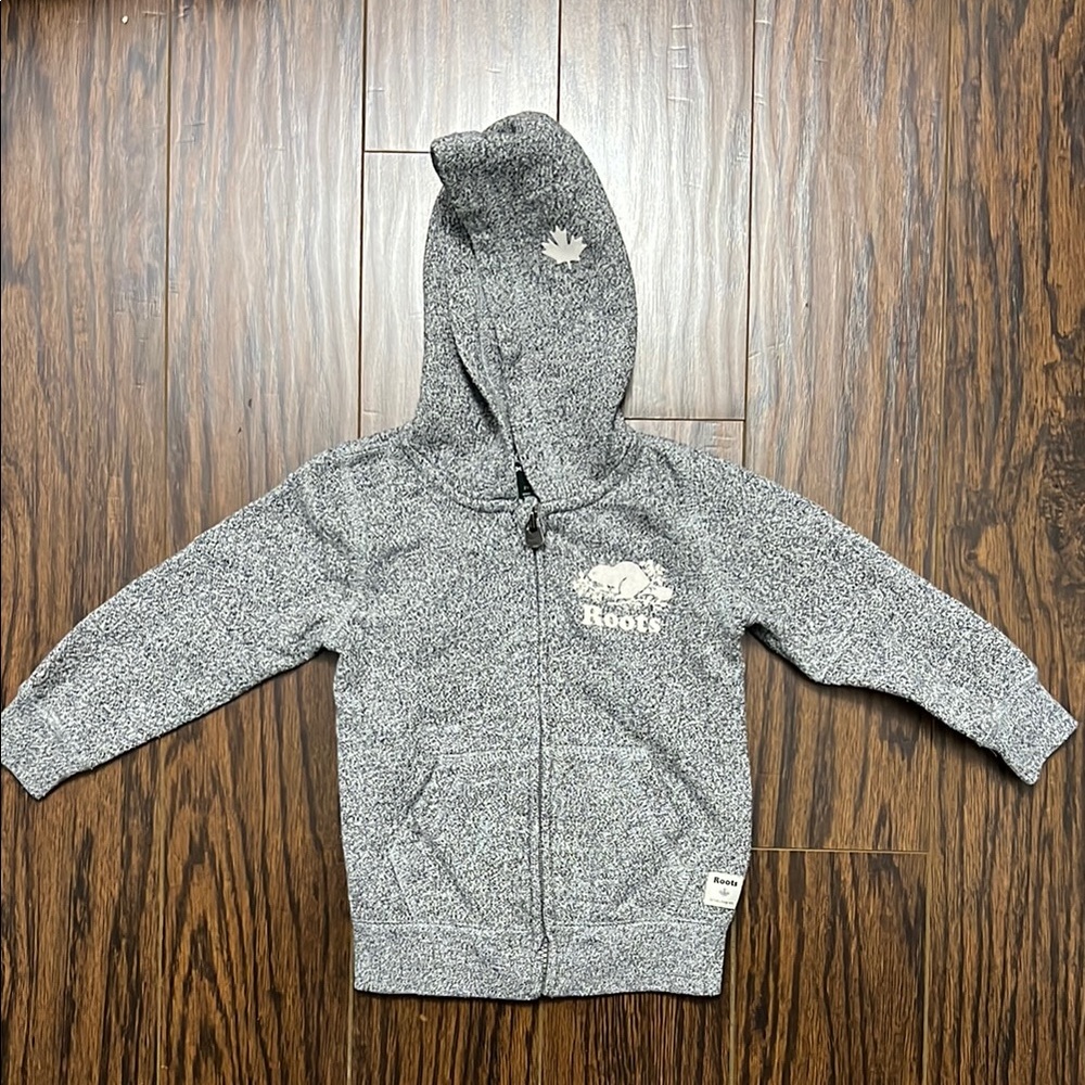 #013 Roots Gray Fleece Hoodie Sweatshirt
